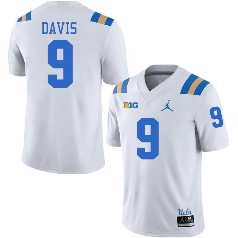 Men #9 Dermaricus Davis UCLA Bruins College Football Jerseys Stitched-White